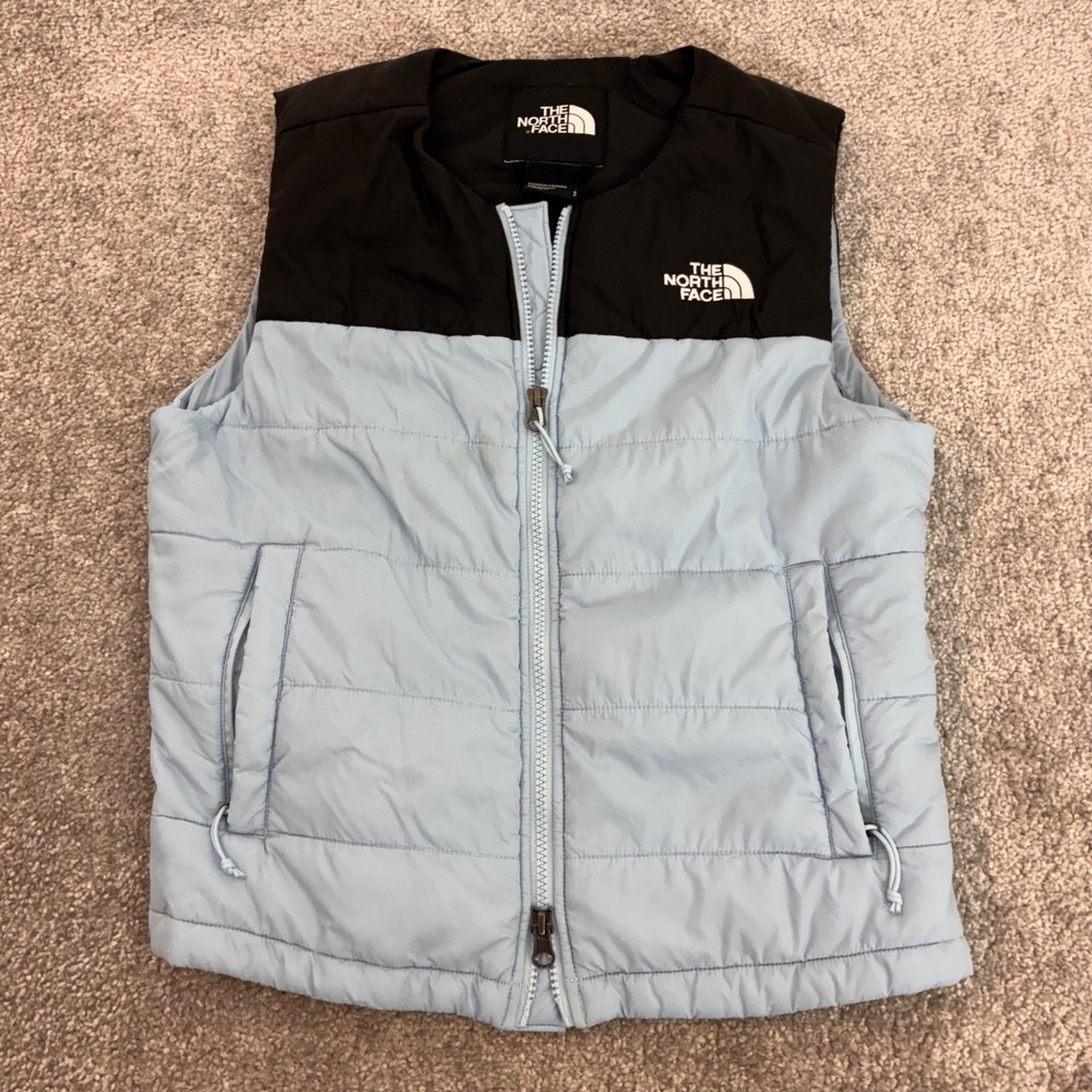North Face Puffer Vest Womens Small Insulated Lightweight Thin Colorblock Pardee